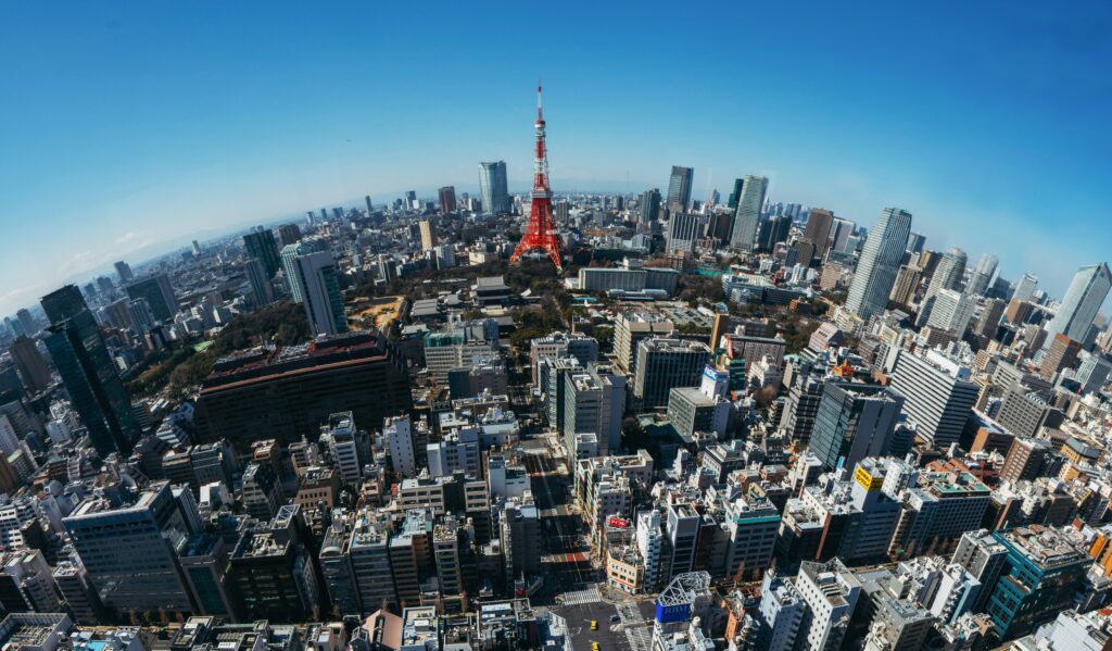 東京の魚眼レンズ写真