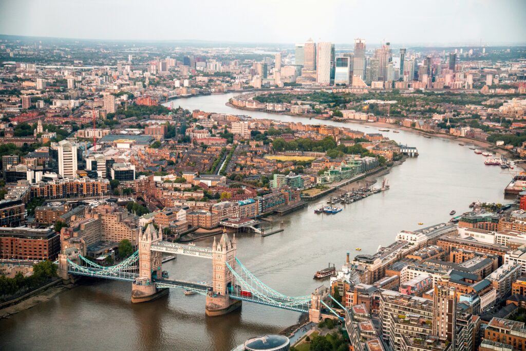 ロンドンブリッジ空撮