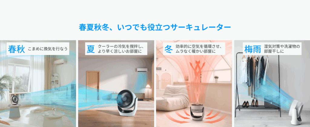 SwitchBot サーキュレーター　年中活躍